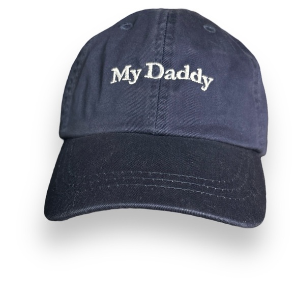 ADAMS Navy Six-Panel Cotton Adjustable Baseball Cap Embroidered “My Daddy” - Picture 8 of 8